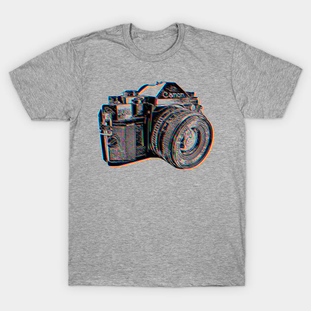 Classic Canon A1 Vintage Camera Artwork T-Shirt by DankFutura